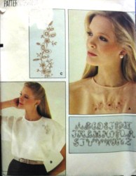 8720 VOGUE PULLOVER SS BLOUSE, EMBROIDERY PATTERN 14-18